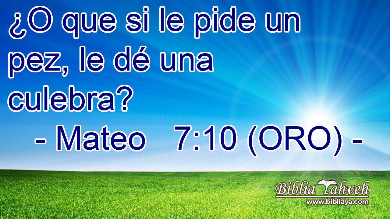  ¿O que si le pide un pez, le dé una culebra? 