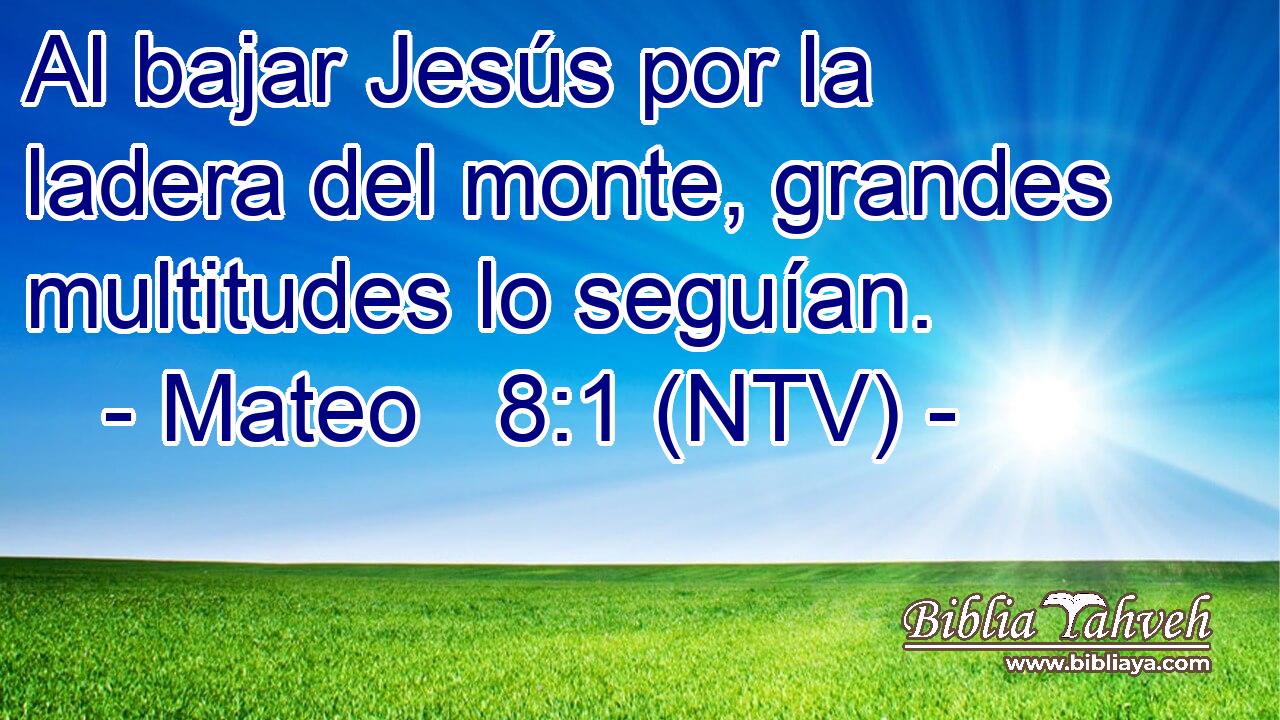 Al bajar Jesús por la ladera del monte, grandes multitudes lo seguían.