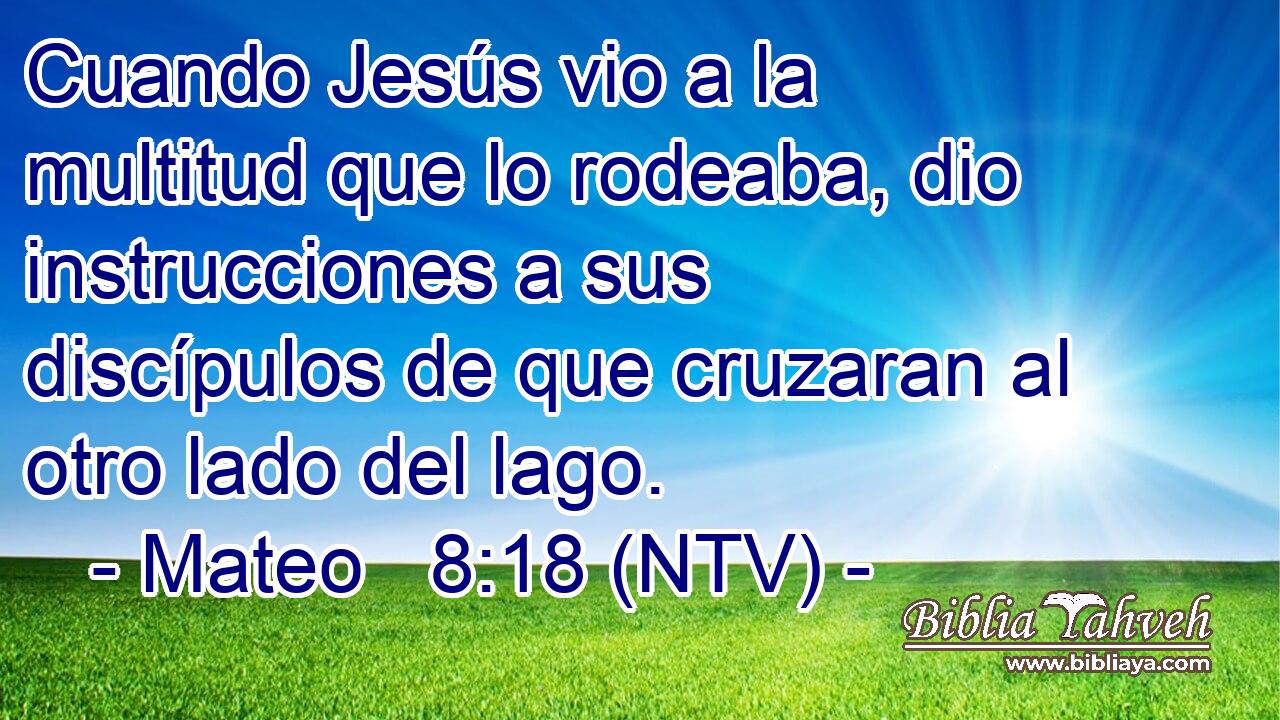 Cuando Jesús vio a la multitud que lo rodeaba, dio instrucciones a sus discípulos de que cruzaran al otro lado del lago.
