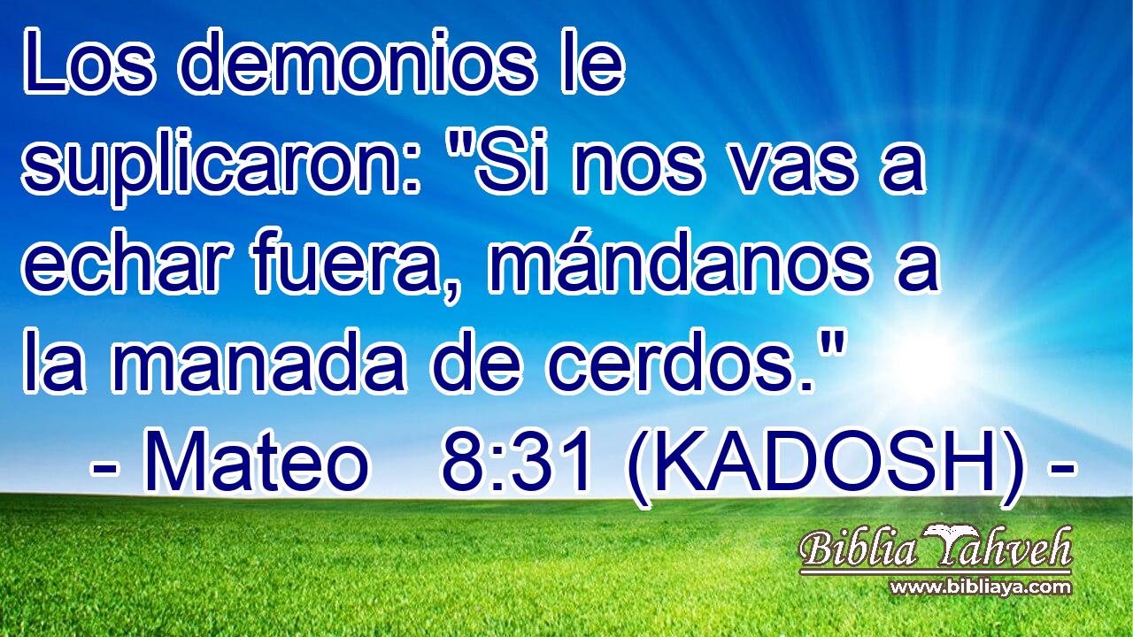  Los demonios le suplicaron: 