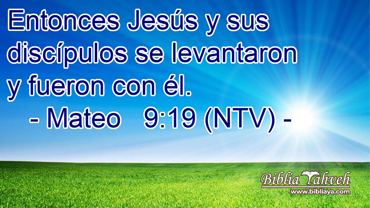 Entonces Jesús y sus discípulos se levantaron y fueron con él.