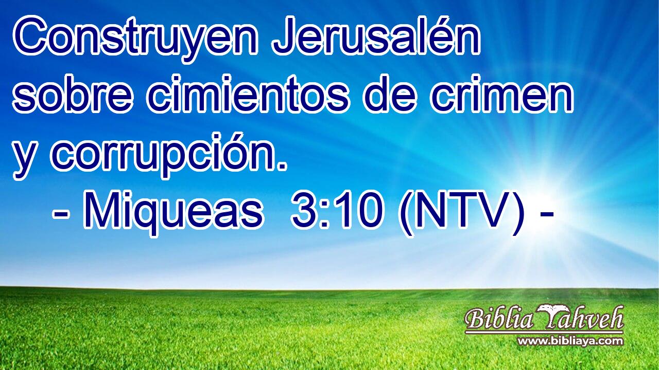 Construyen Jerusalén sobre cimientos de crimen y corrupción.