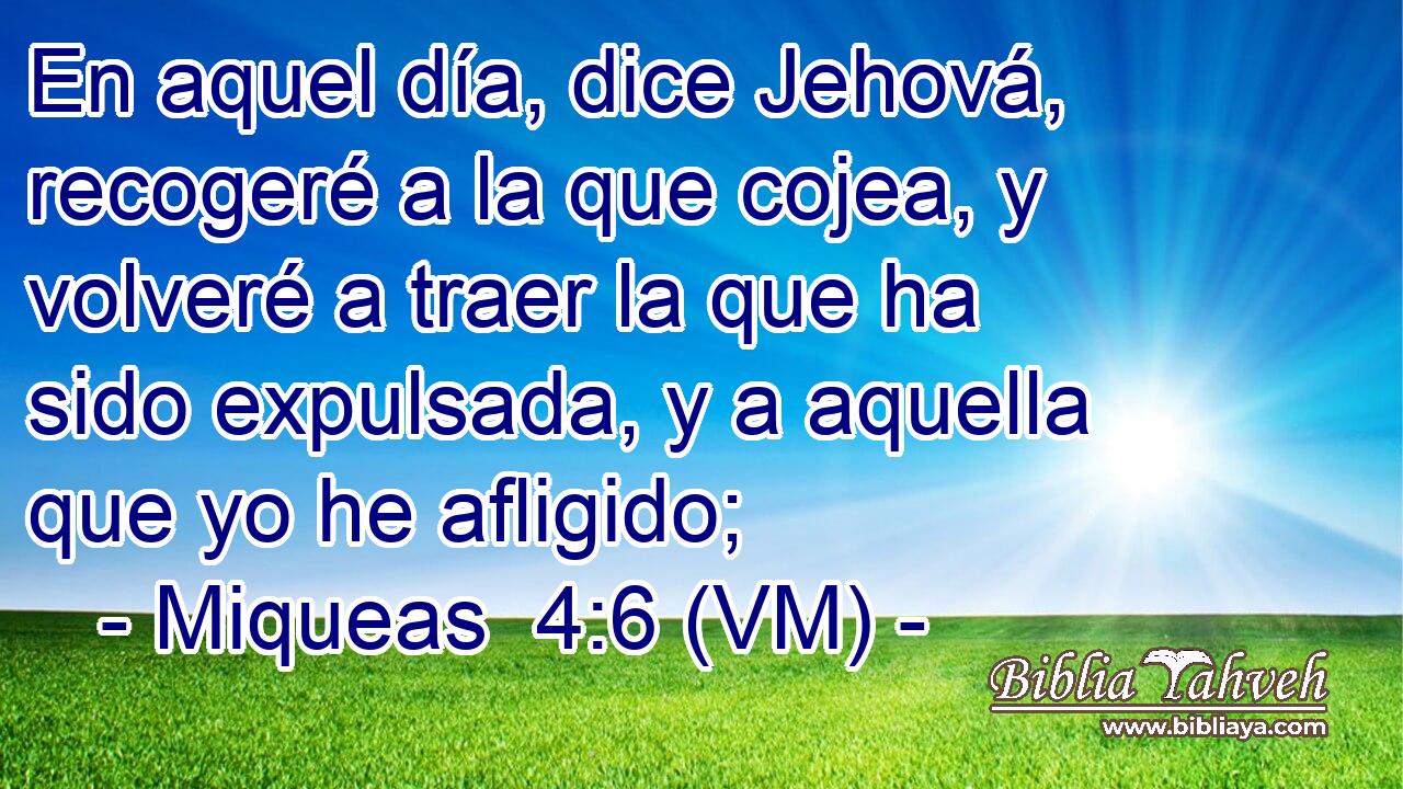  En aquel día, dice Jehová, recogeré a la que cojea, y volveré a traer la que ha sido expulsada, y a aquella que yo he afligido; 