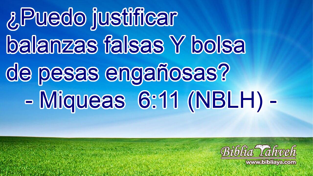  ¿Puedo justificar balanzas falsas Y bolsa de pesas engañosas? 