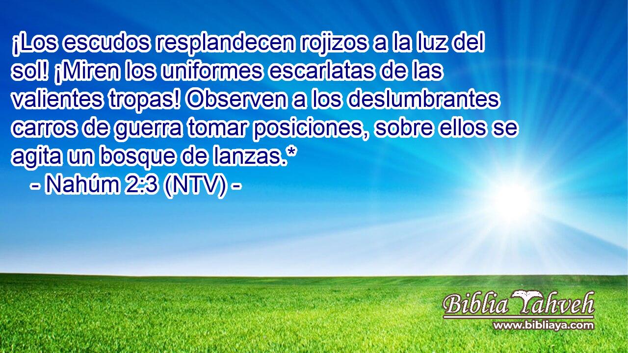 ¡Los escudos resplandecen rojizos a la luz del sol! ¡Miren los uniformes escarlatas de las valientes tropas! Observen a los deslumbrantes carros de guerra tomar posiciones, sobre ellos se agita un bosque de lanzas.*