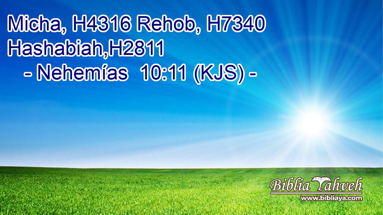 Micha, H4316 Rehob, H7340 Hashabiah,H2811