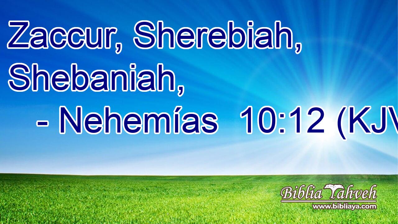 Zaccur, Sherebiah, Shebaniah,