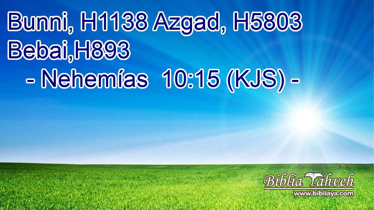 Bunni, H1138 Azgad, H5803 Bebai,H893