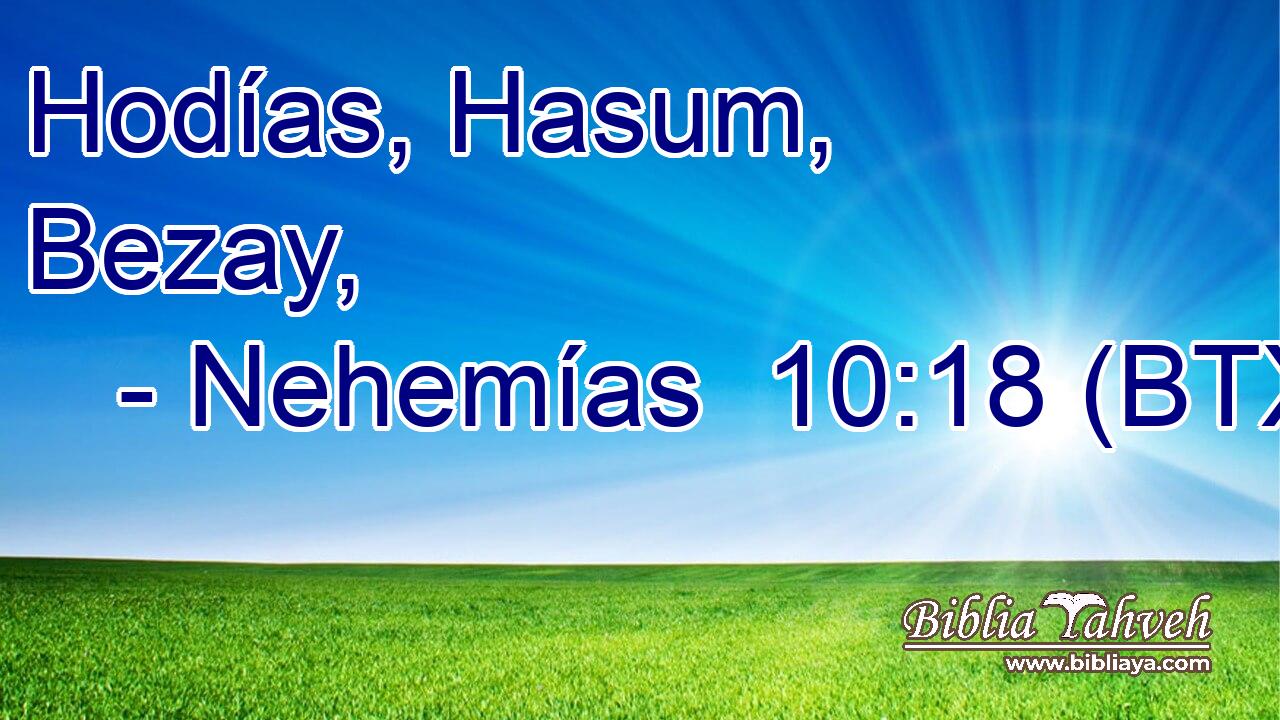Hodías, Hasum, Bezay,