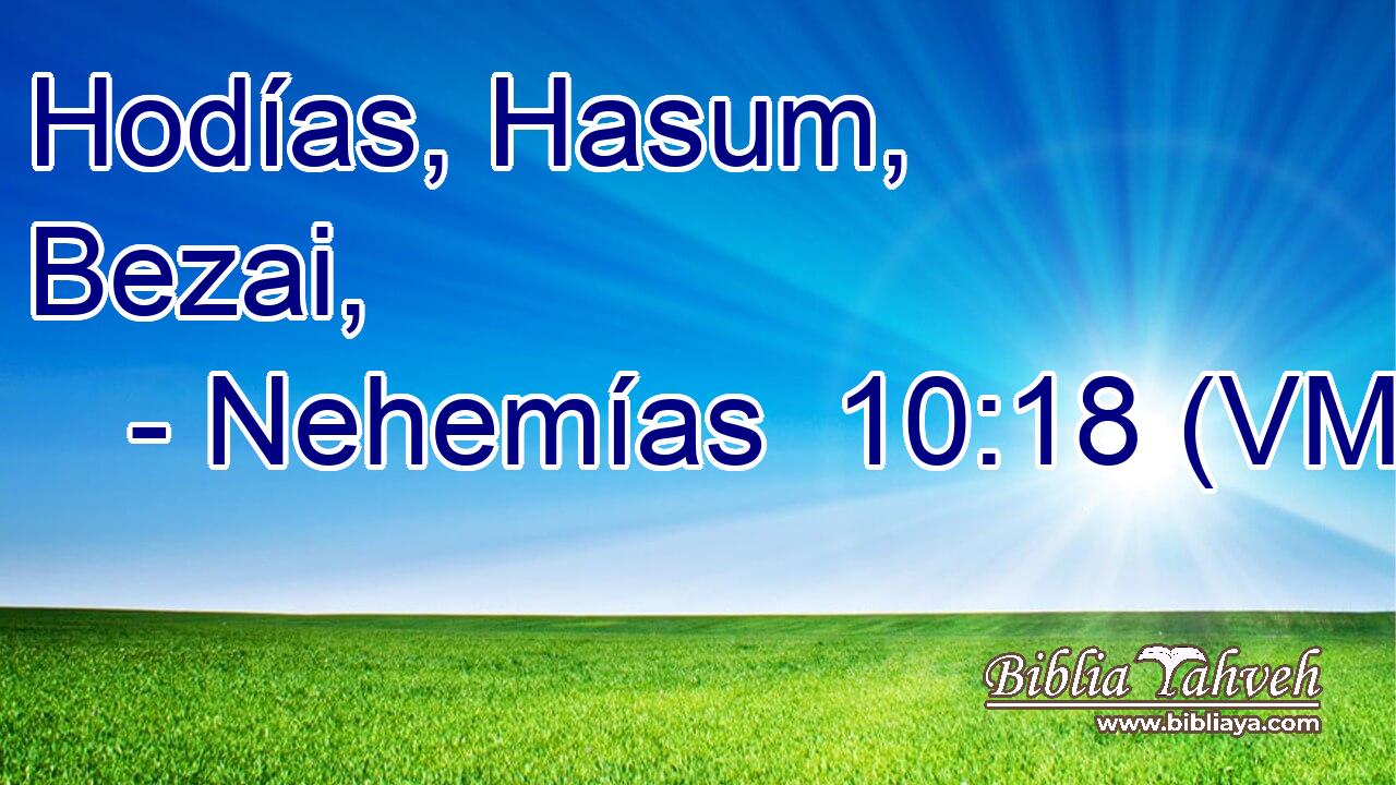  Hodías, Hasum, Bezai, 