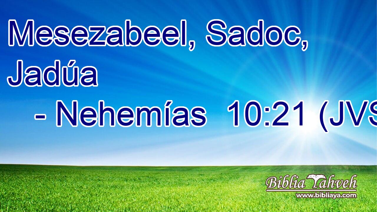 Mesezabeel, Sadoc, Jadúa