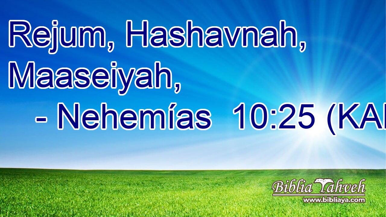  Rejum, Hashavnah, Maaseiyah, 