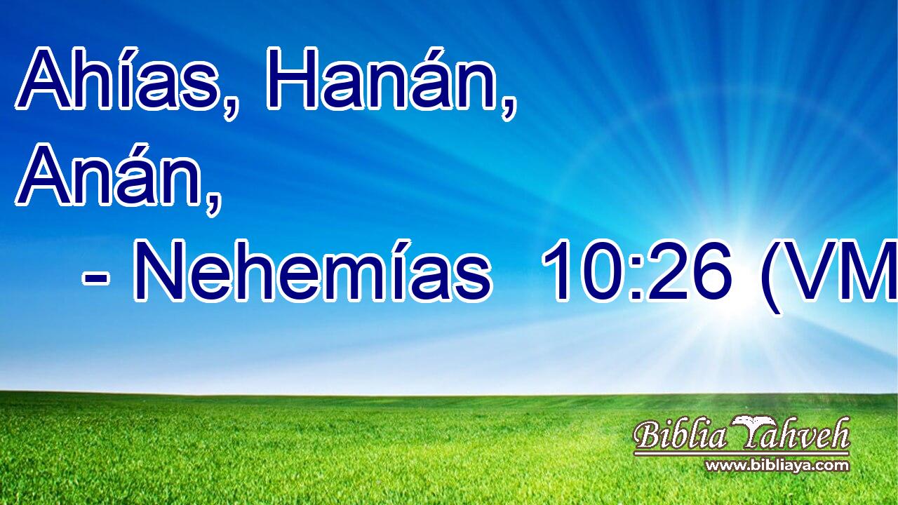  Ahías, Hanán, Anán, 
