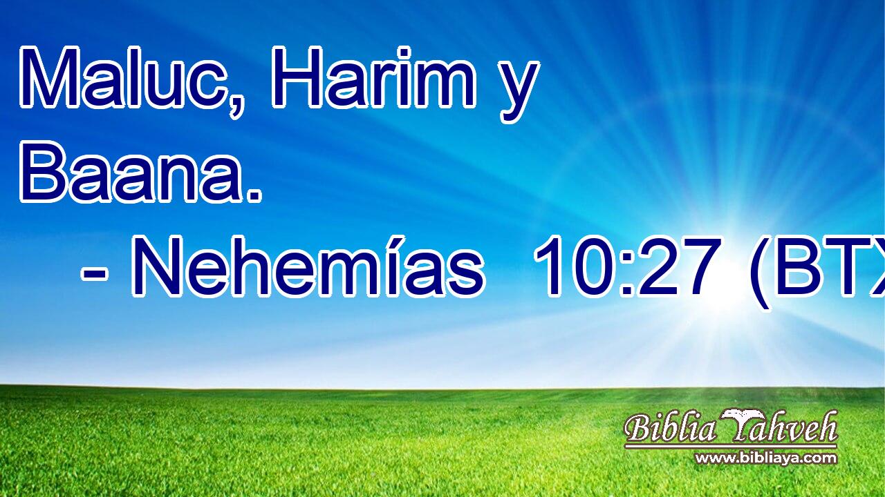 Maluc, Harim y Baana.