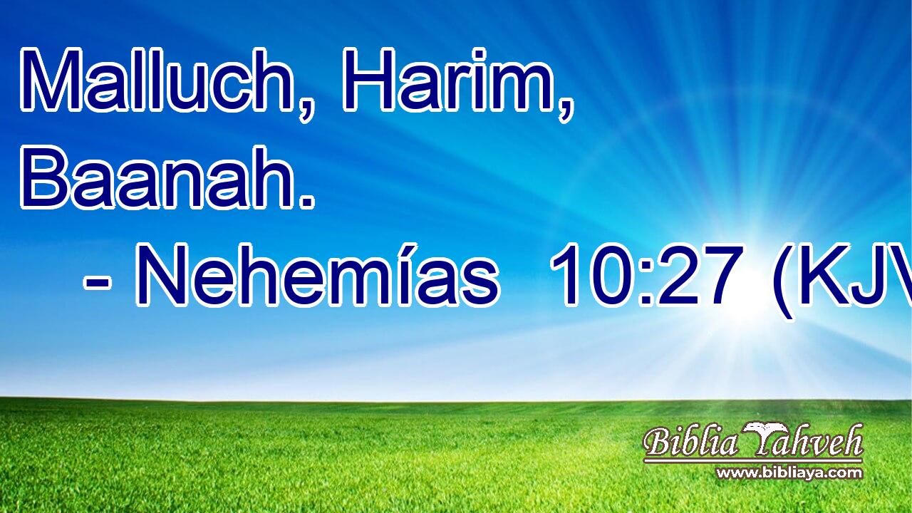 Malluch, Harim, Baanah.