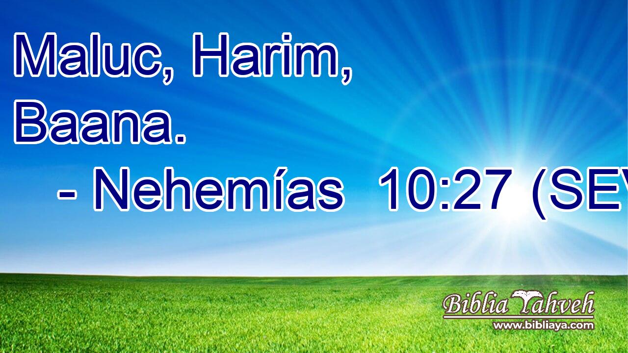 Maluc, Harim, Baana.