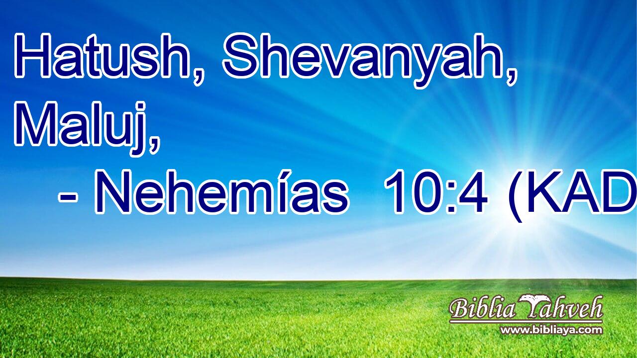  Hatush, Shevanyah, Maluj, 