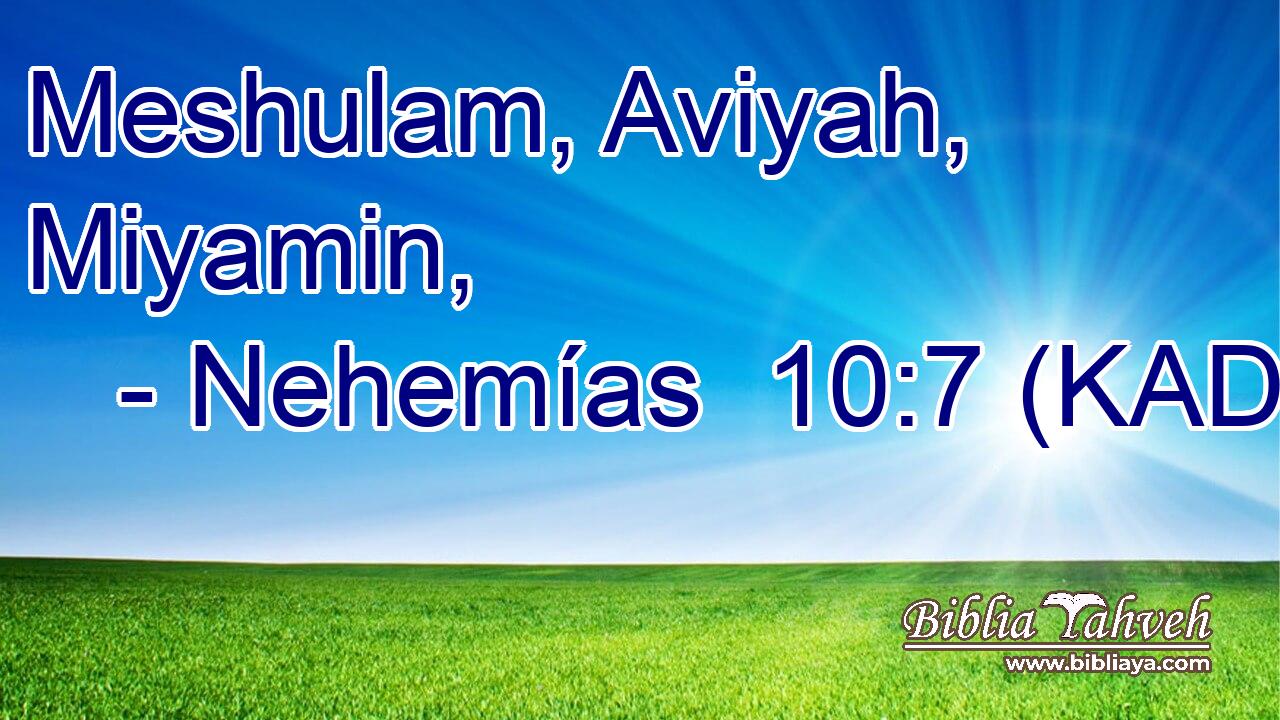  Meshulam, Aviyah, Miyamin, 
