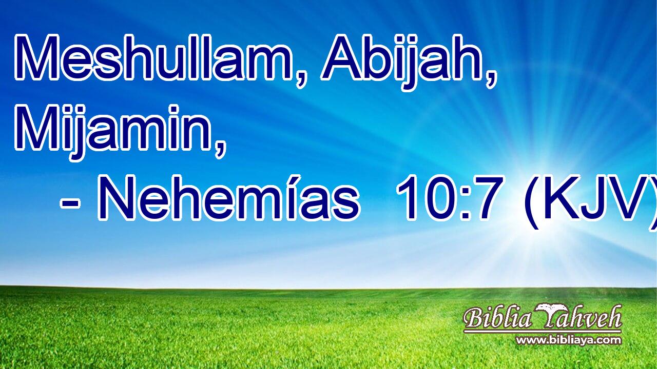 Meshullam, Abijah, Mijamin,