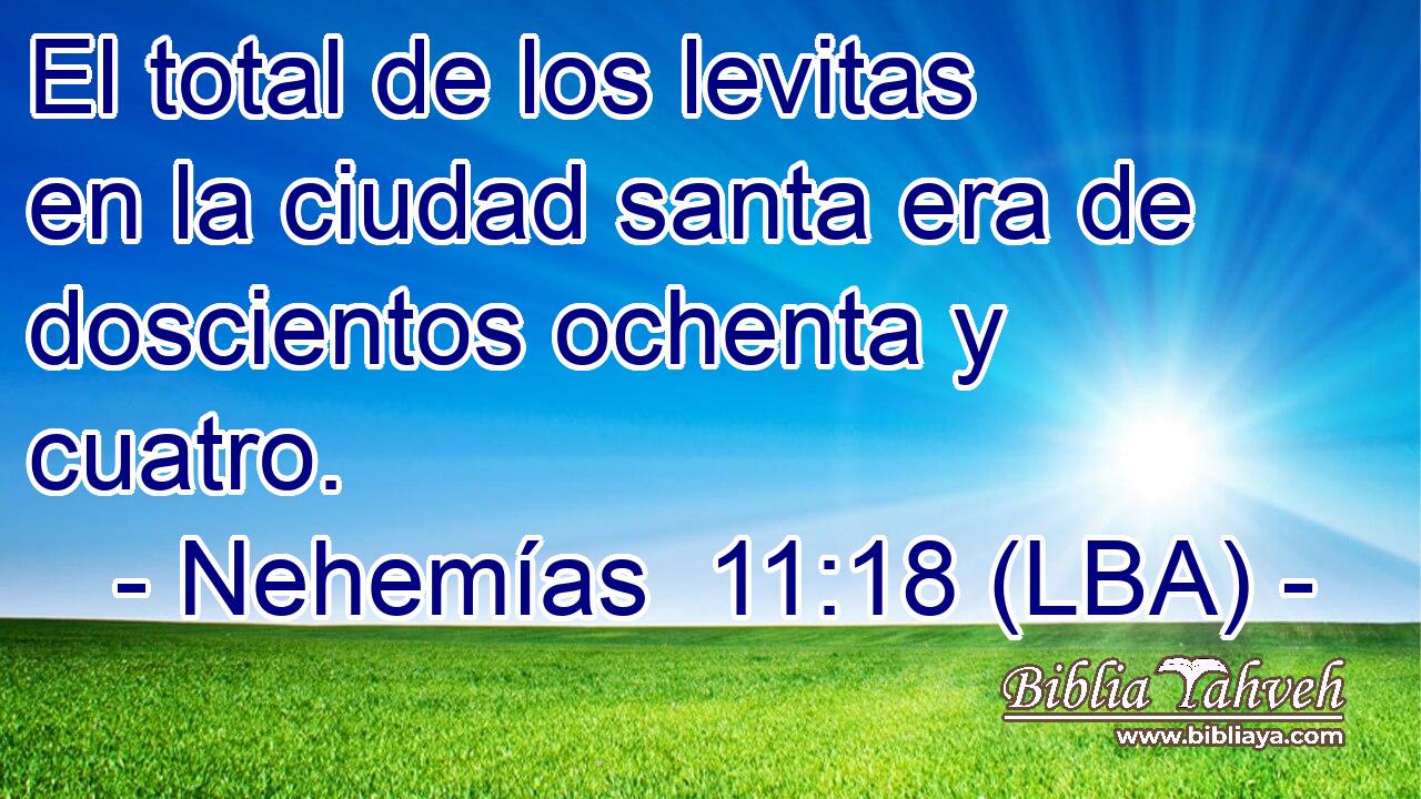 El total de los levitas en la ciudad santa era de doscientos ochenta y cuatro.