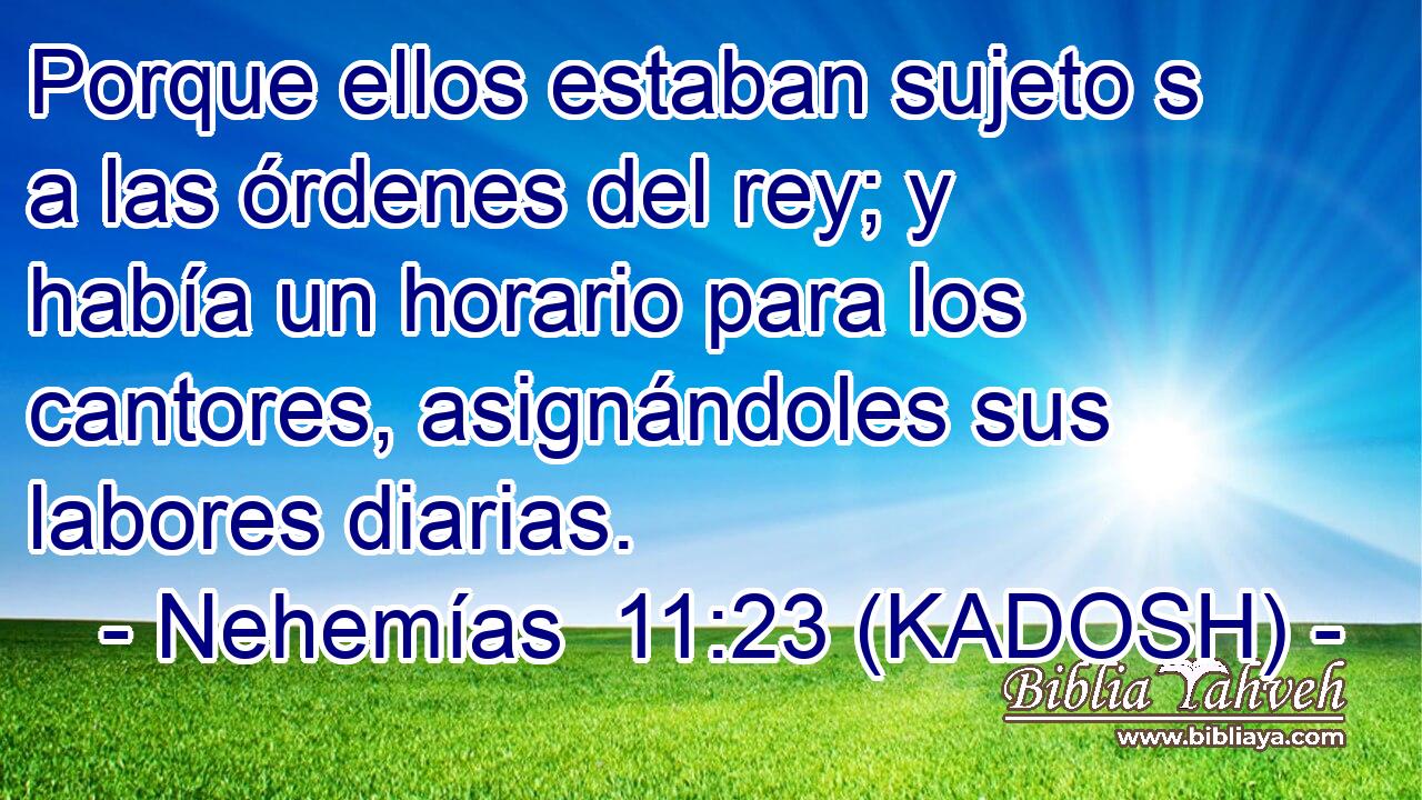  Porque ellos estaban sujeto s a las órdenes del rey; y había un horario para los cantores, asignándoles sus labores diarias. 
