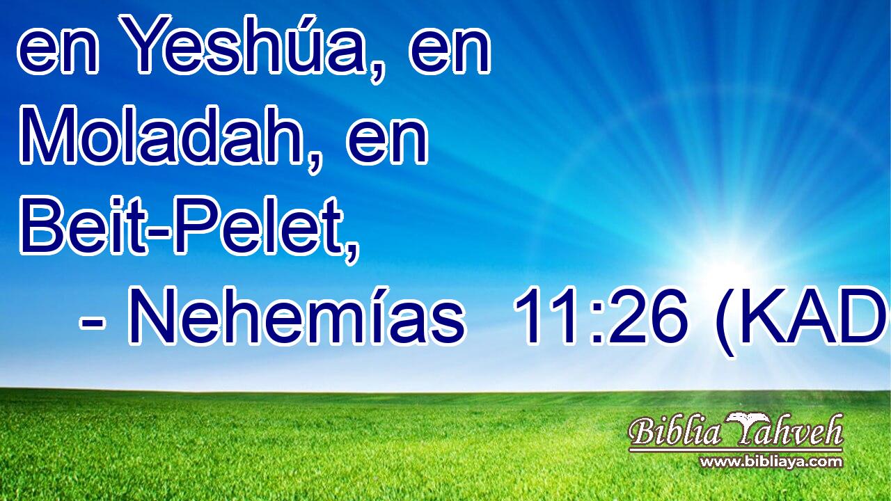  en Yeshúa, en Moladah, en Beit-Pelet, 