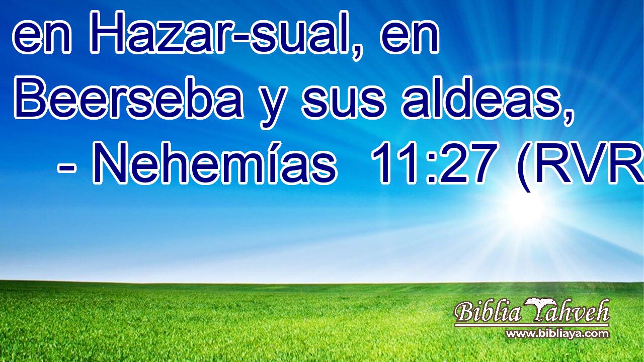 en Hazar-sual, en Beerseba y sus aldeas,