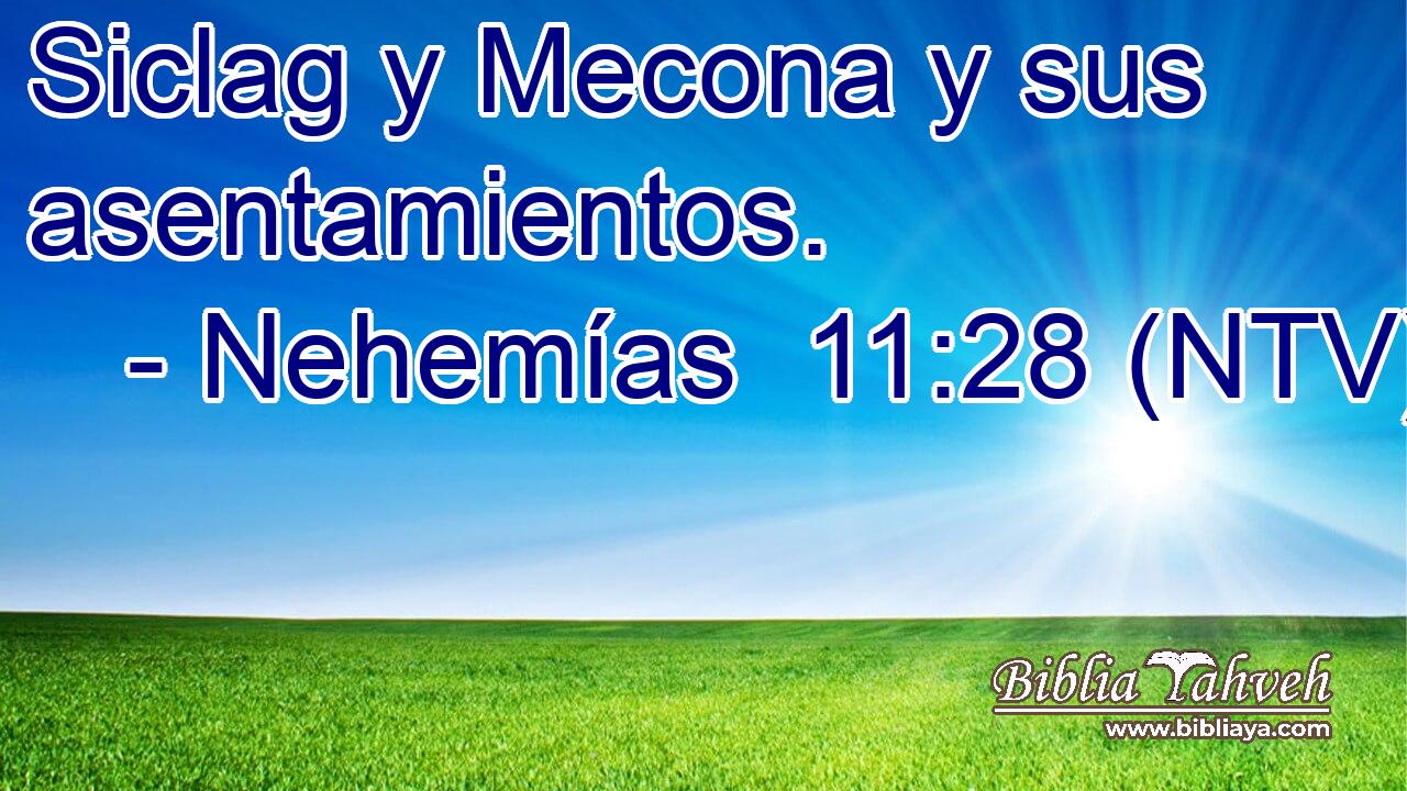 Siclag y Mecona y sus asentamientos.