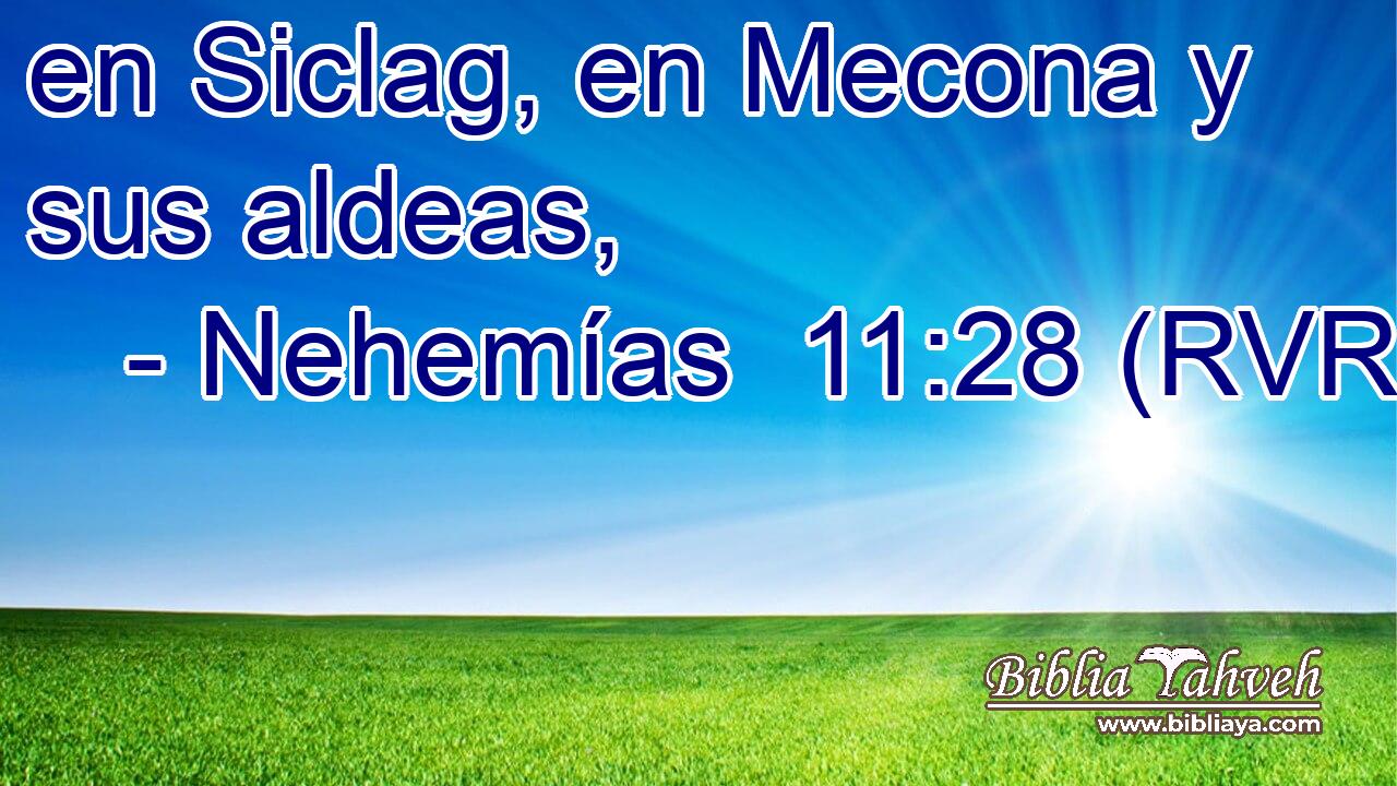 en Siclag, en Mecona y sus aldeas,