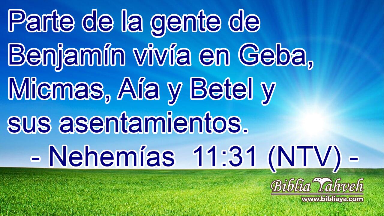 Parte de la gente de Benjamín vivía en Geba, Micmas, Aía y Betel y sus asentamientos.