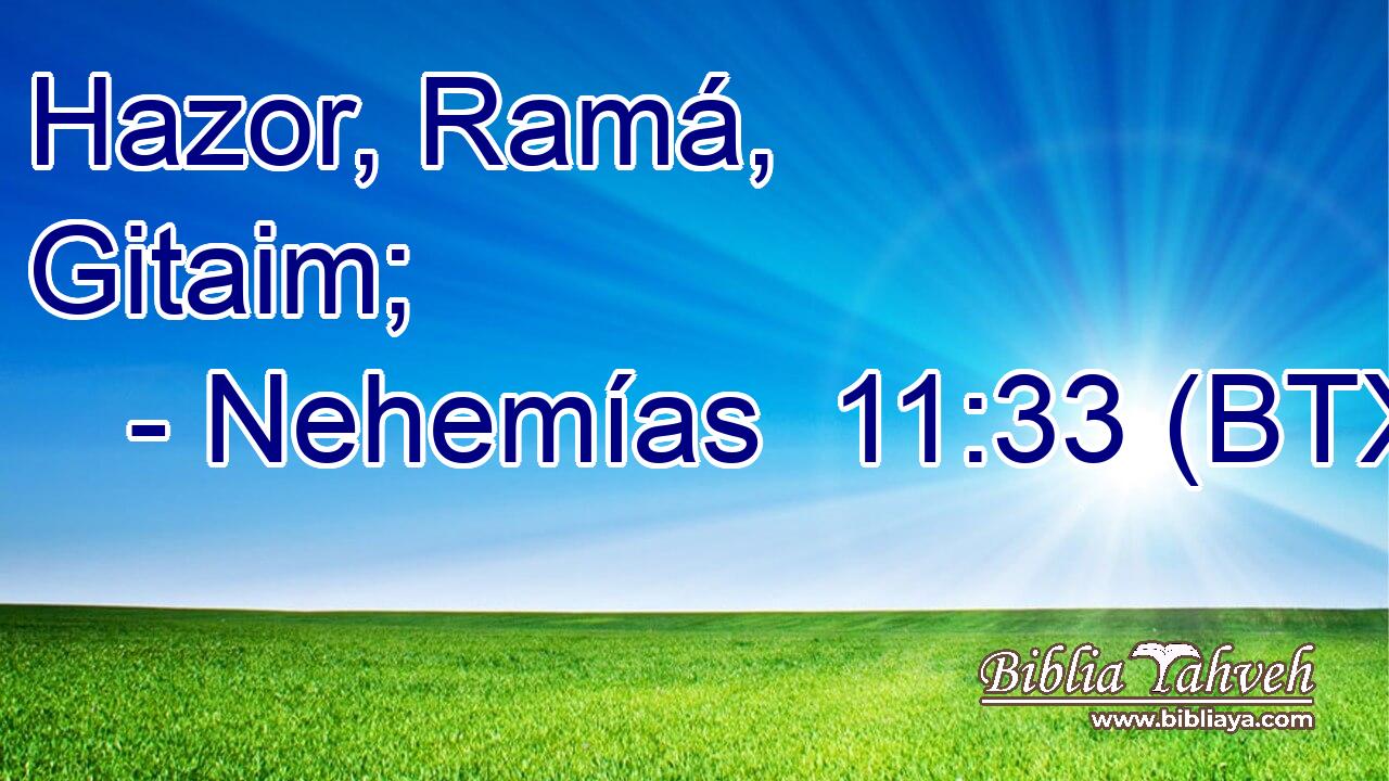 Hazor, Ramá, Gitaim;