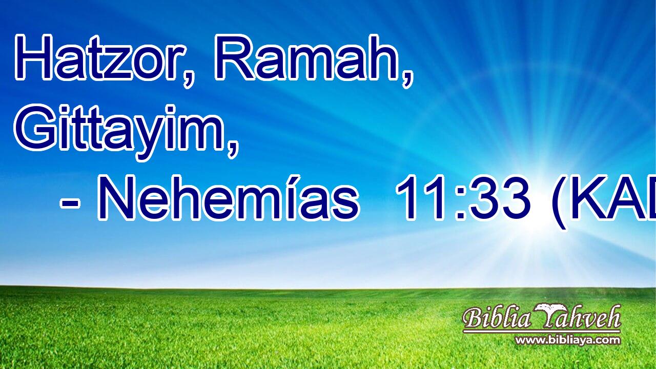  Hatzor, Ramah, Gittayim, 
