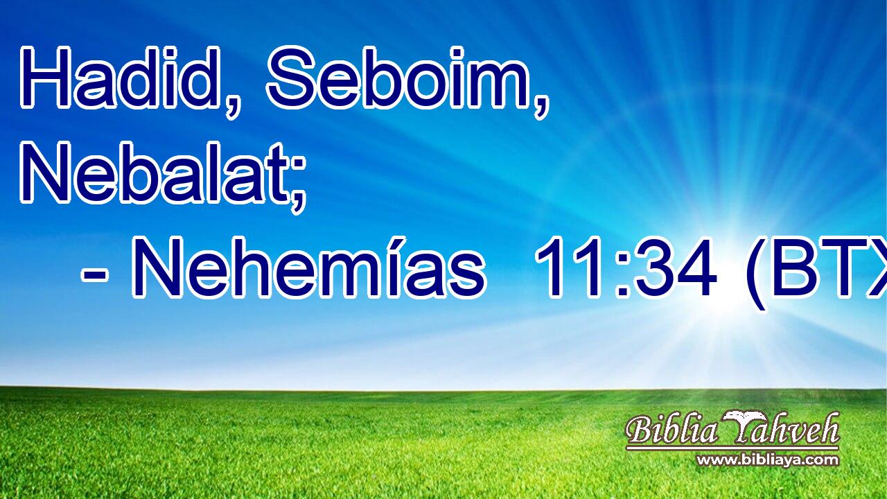 Hadid, Seboim, Nebalat;