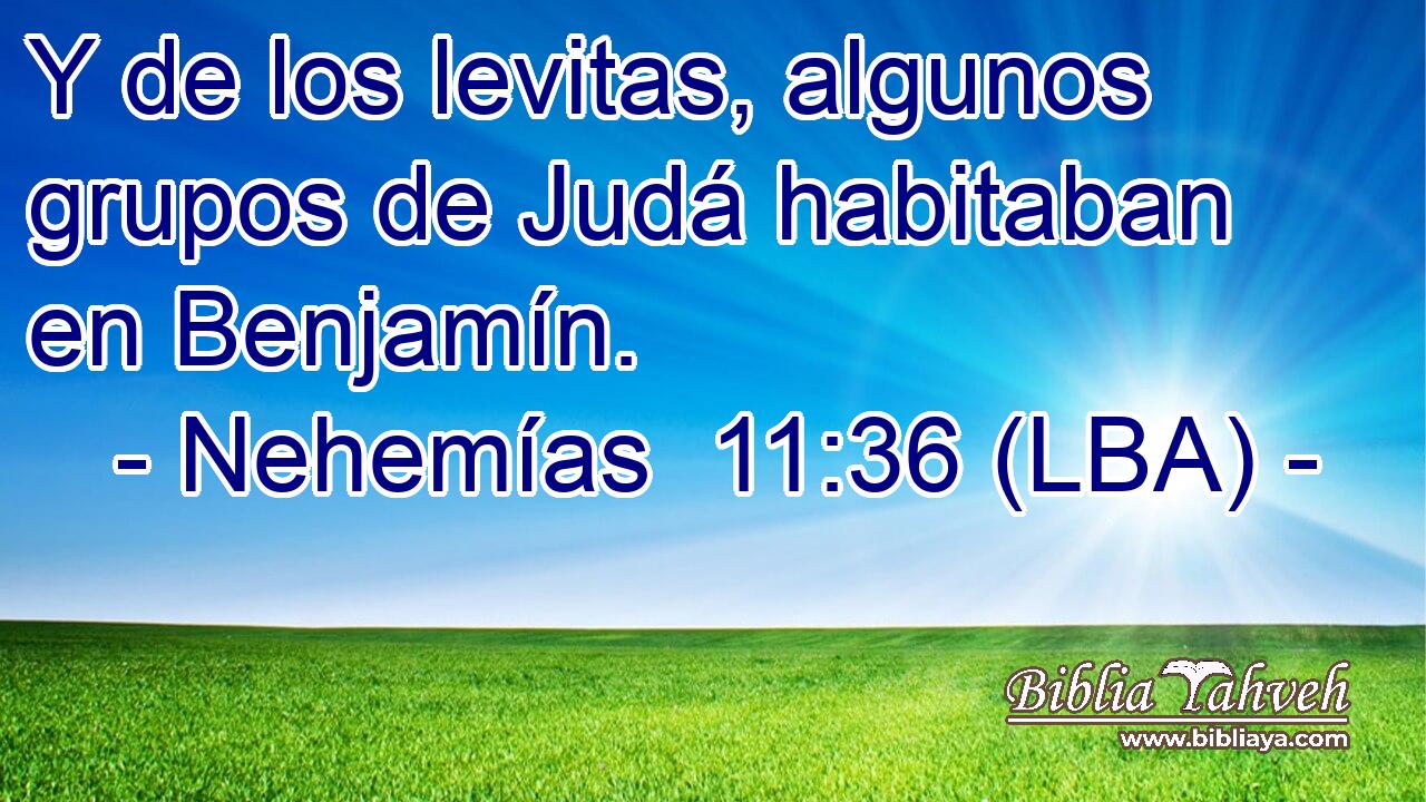 Y de los levitas, algunos grupos de Judá habitaban en Benjamín.