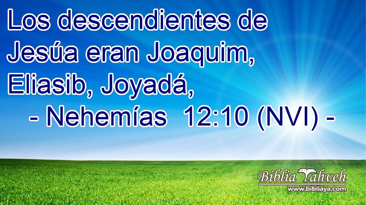  Los descendientes de Jesúa eran Joaquim, Eliasib, Joyadá, 