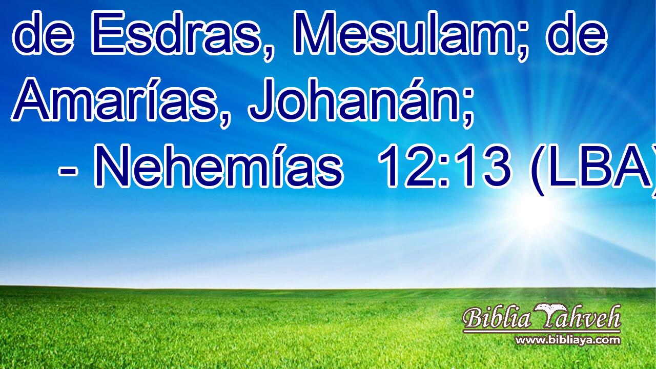 de Esdras, Mesulam; de Amarías, Johanán;