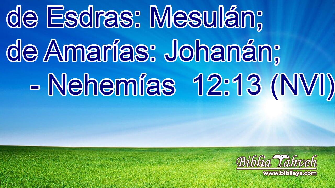  de Esdras: Mesulán; de Amarías: Johanán; 