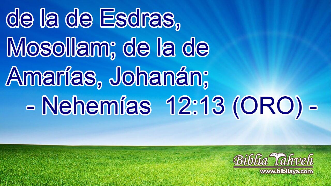  de la de Esdras, Mosollam; de la de Amarías, Johanán; 