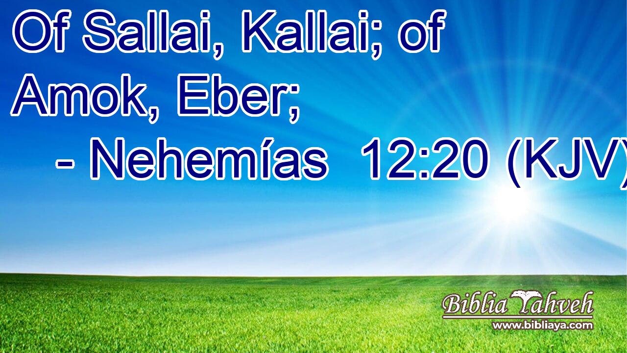 Of Sallai, Kallai; of Amok, Eber;