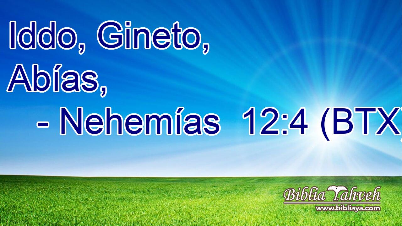 Iddo, Gineto, Abías,
