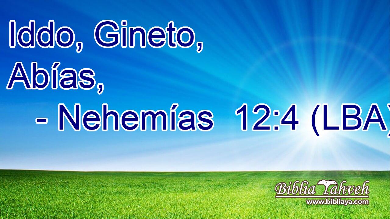 Iddo, Gineto, Abías,