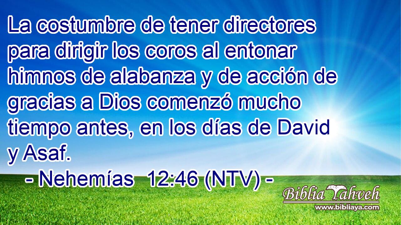 La costumbre de tener directores para dirigir los coros al entonar himnos de alabanza y de acción de gracias a Dios comenzó mucho tiempo antes, en los días de David y Asaf.