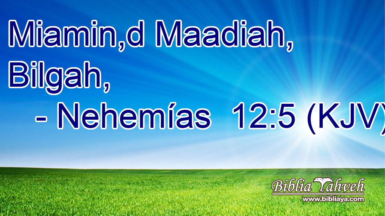 Miamin,d Maadiah, Bilgah,