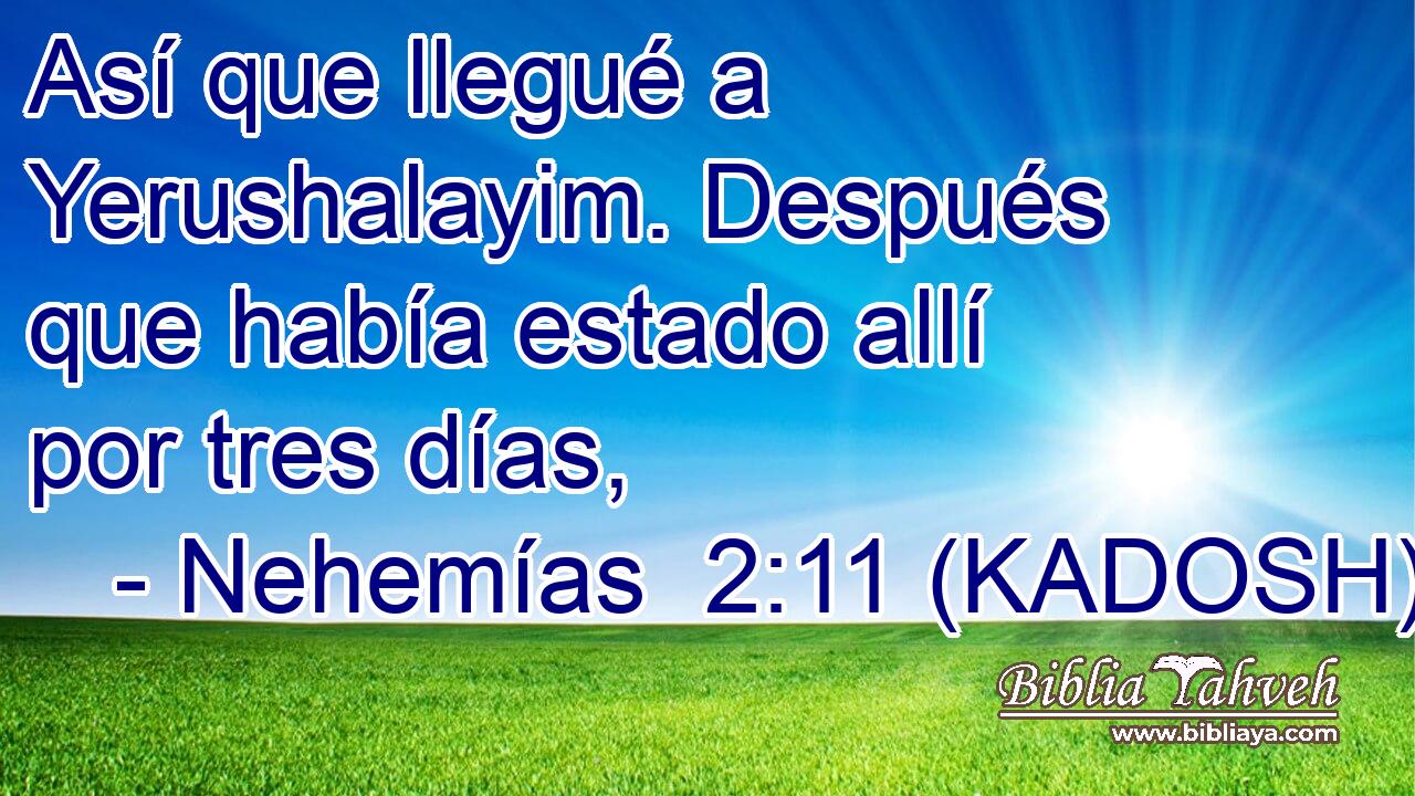  Así que llegué a Yerushalayim. Después que había estado allí por tres días, 