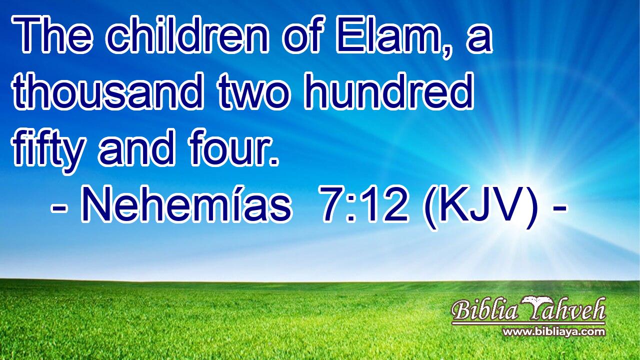The children of Elam, a thousand two hundred fifty and four.