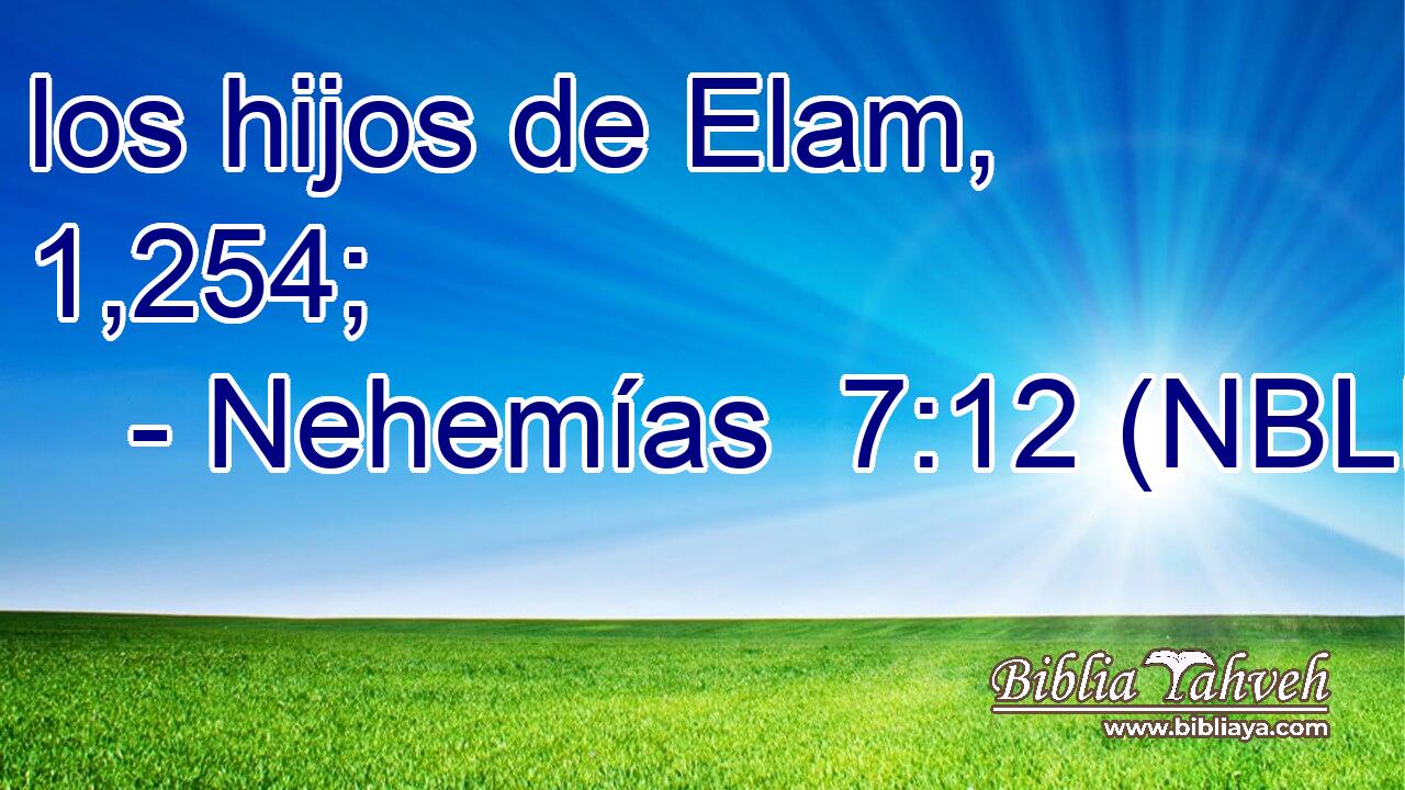  los hijos de Elam, 1,254; 