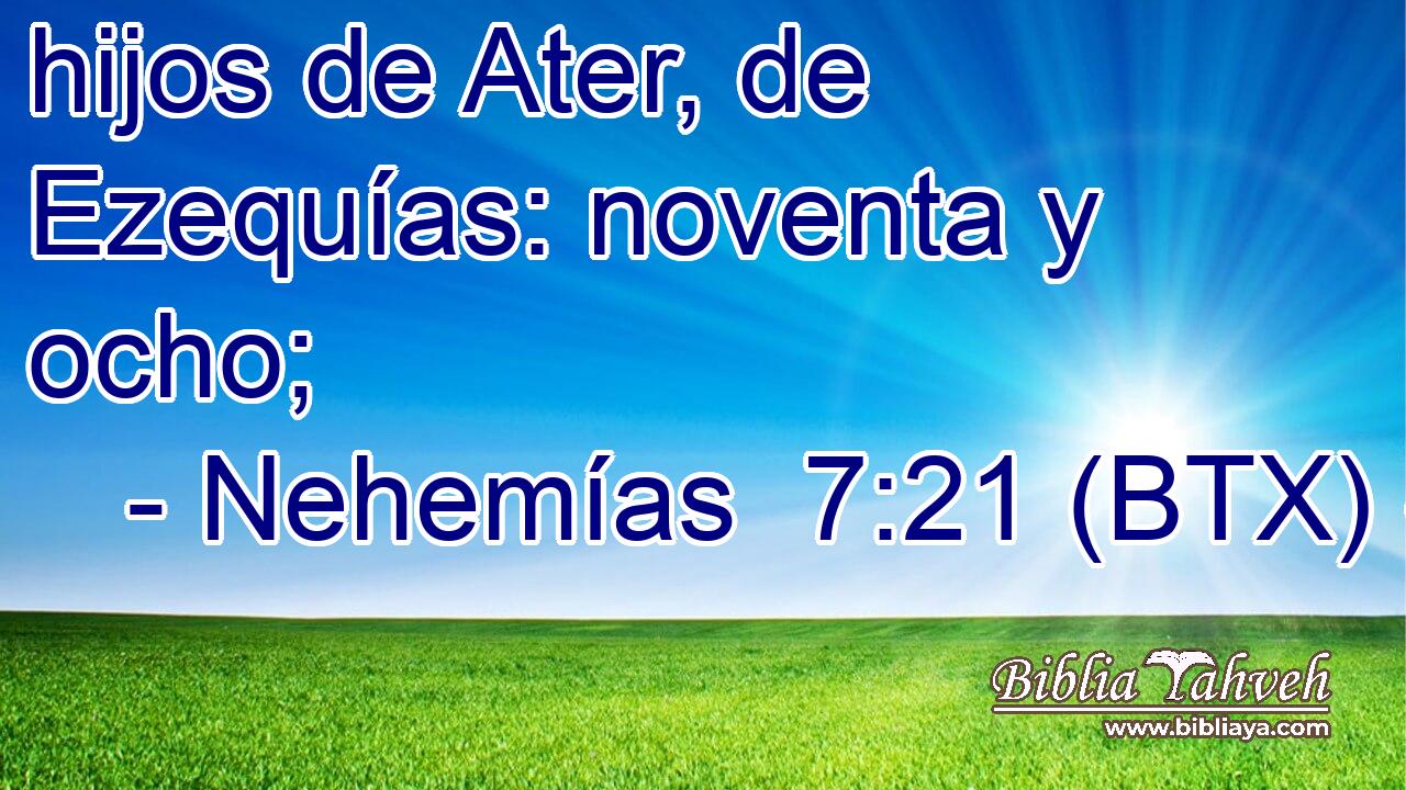 hijos de Ater, de Ezequías: noventa y ocho;