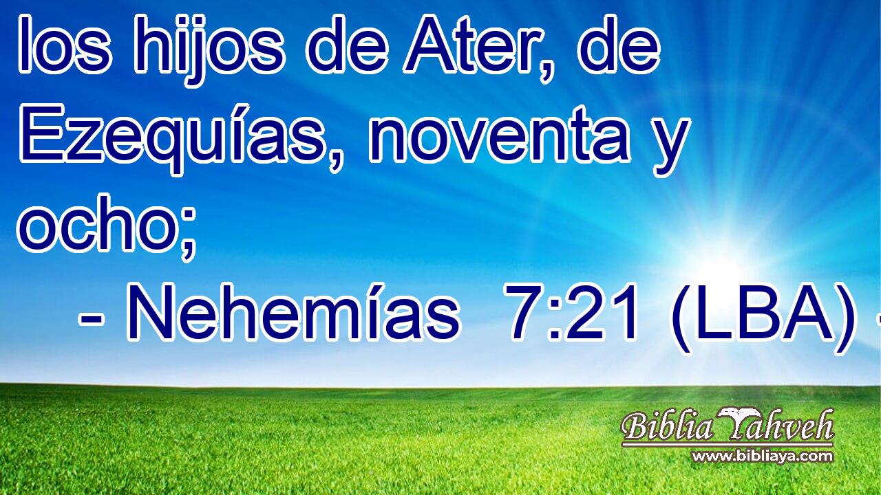 los hijos de Ater, de Ezequías, noventa y ocho;