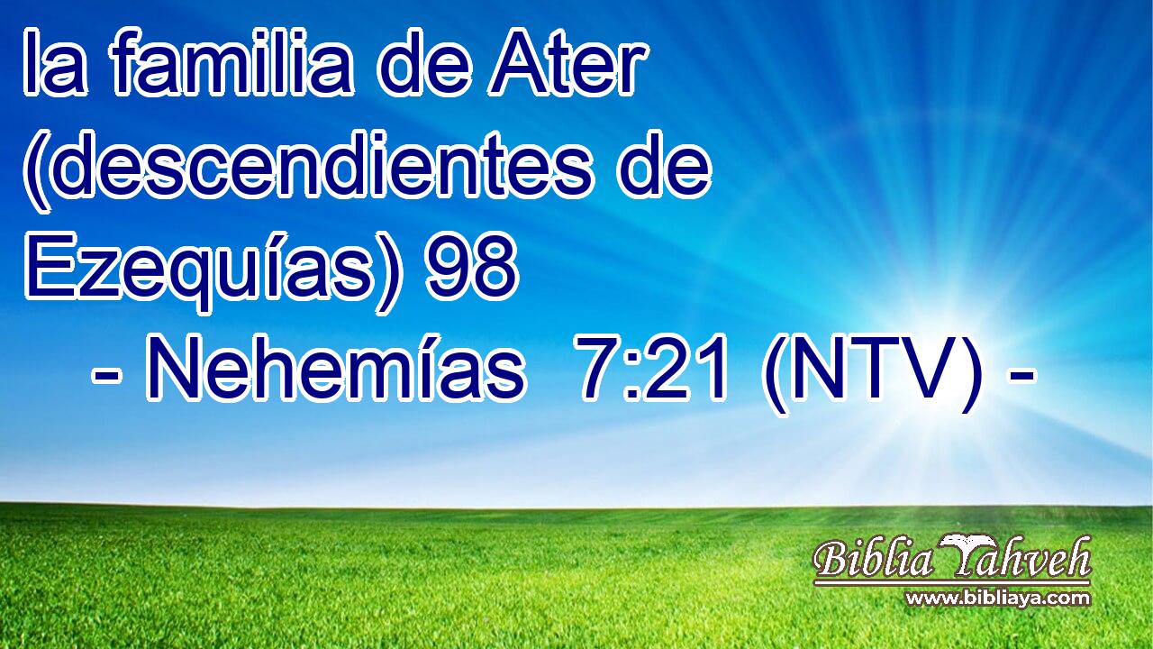 la familia de Ater (descendientes de Ezequías) 98  