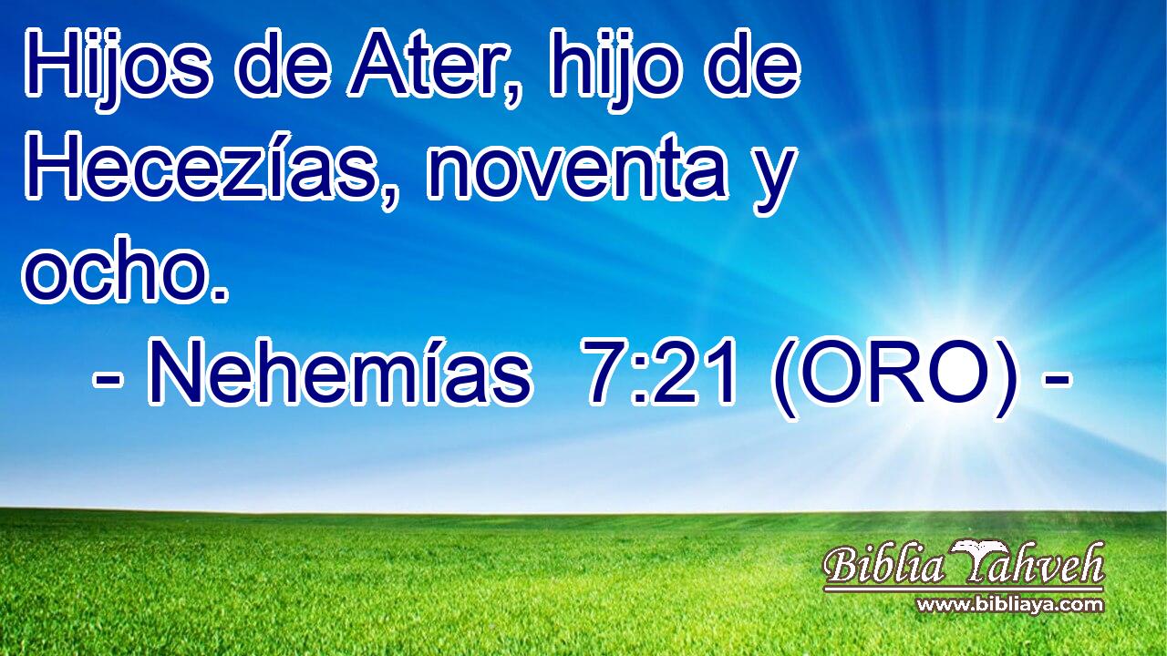  Hijos de Ater, hijo de Hecezías, noventa y ocho. 